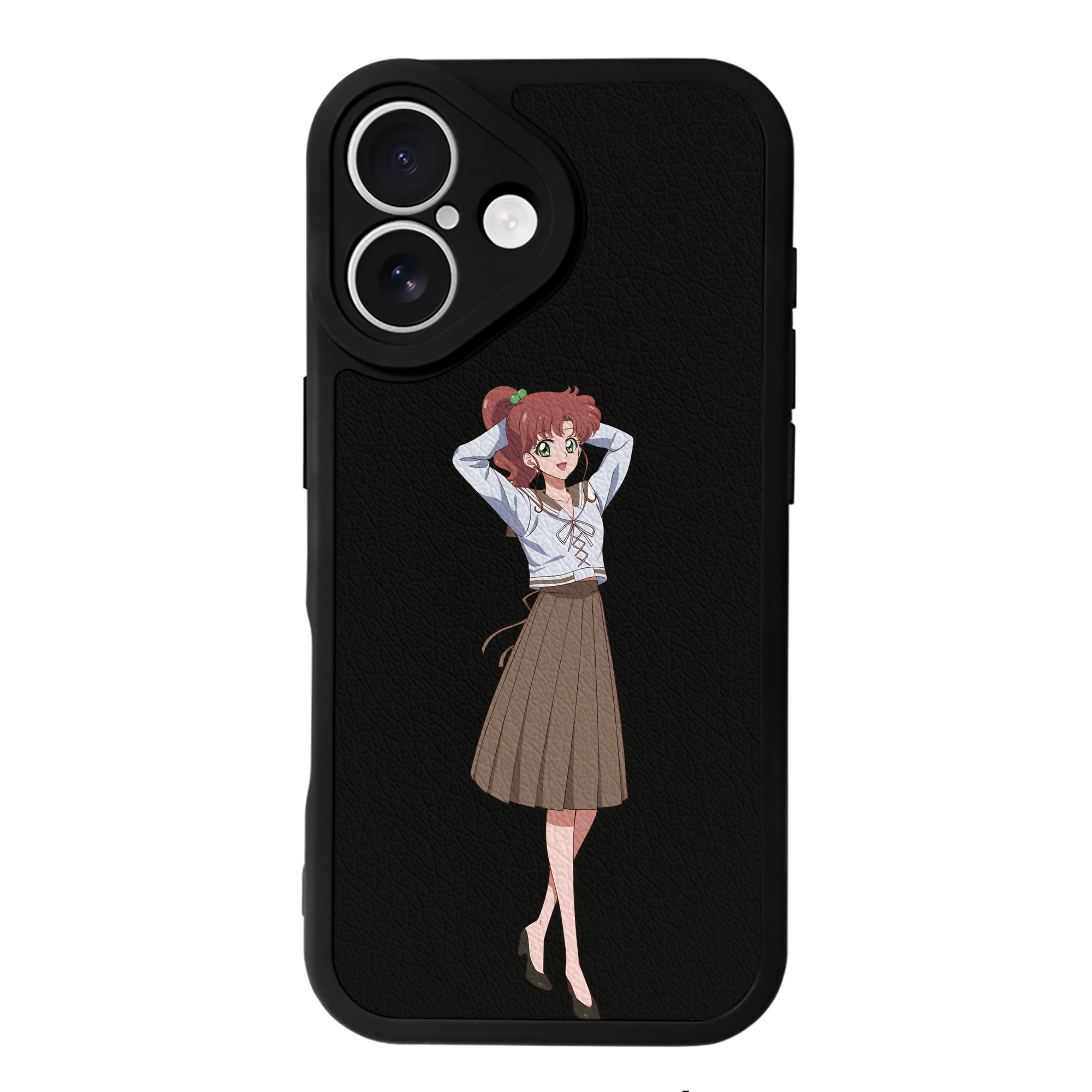 （画像用） 美少女戦士セーラームーン 木野 まこと きの まこと Sailor Moon Kino Makoto （セーラージュピター；Sailor Jupiter） 【iPhone 16シリーズ対応】シリコンスマホケース（レザー調） 材質：シリコン